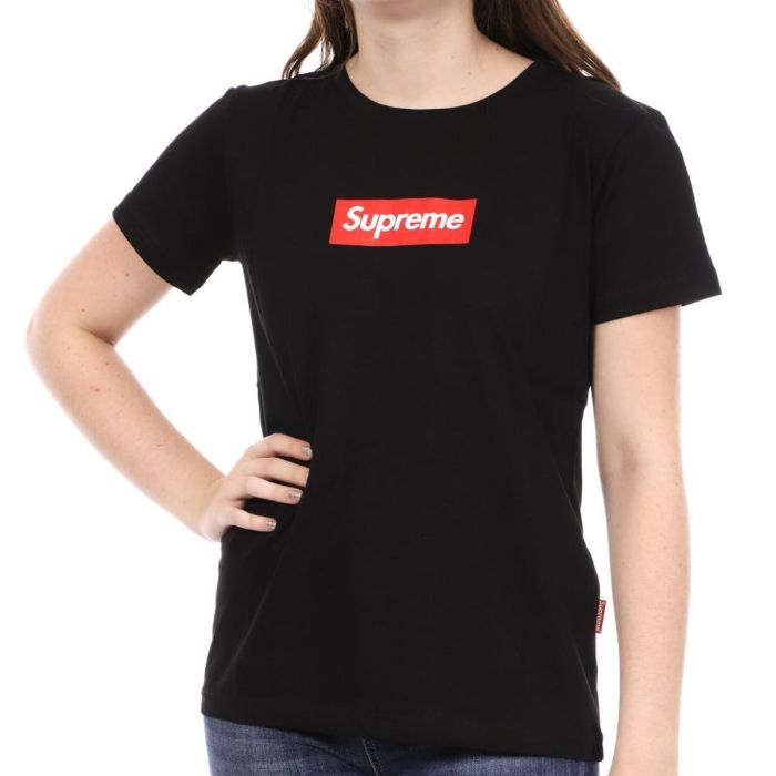 T-shirt supreme noir pour femme. - photo numéro 6