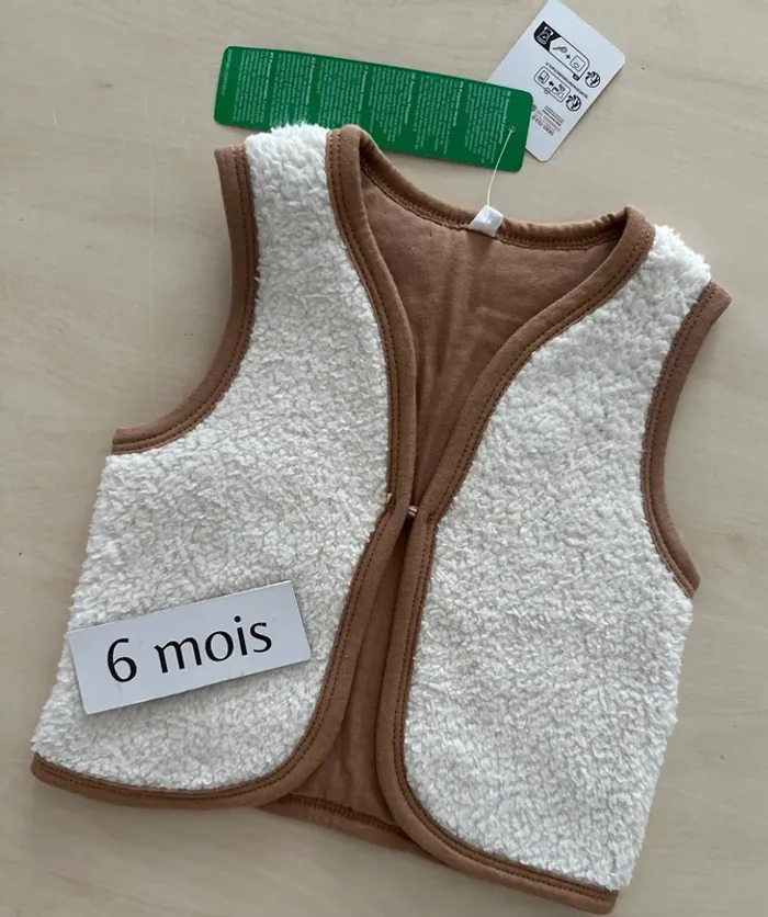 Gilet polaire mixte 4-6 mois 68 cm - photo numéro 2