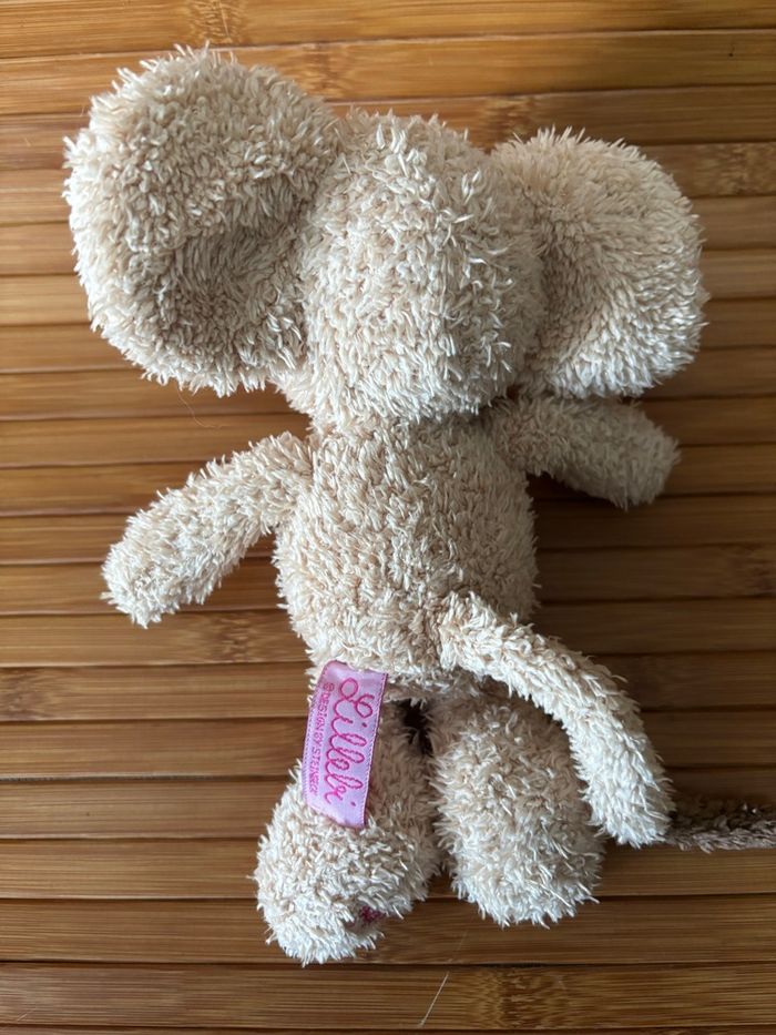 Doudou souris beige cœur rose Lillebi - photo numéro 3