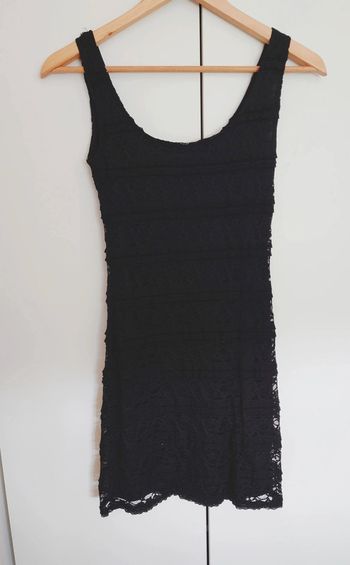 Robe noire voile dentelle t36