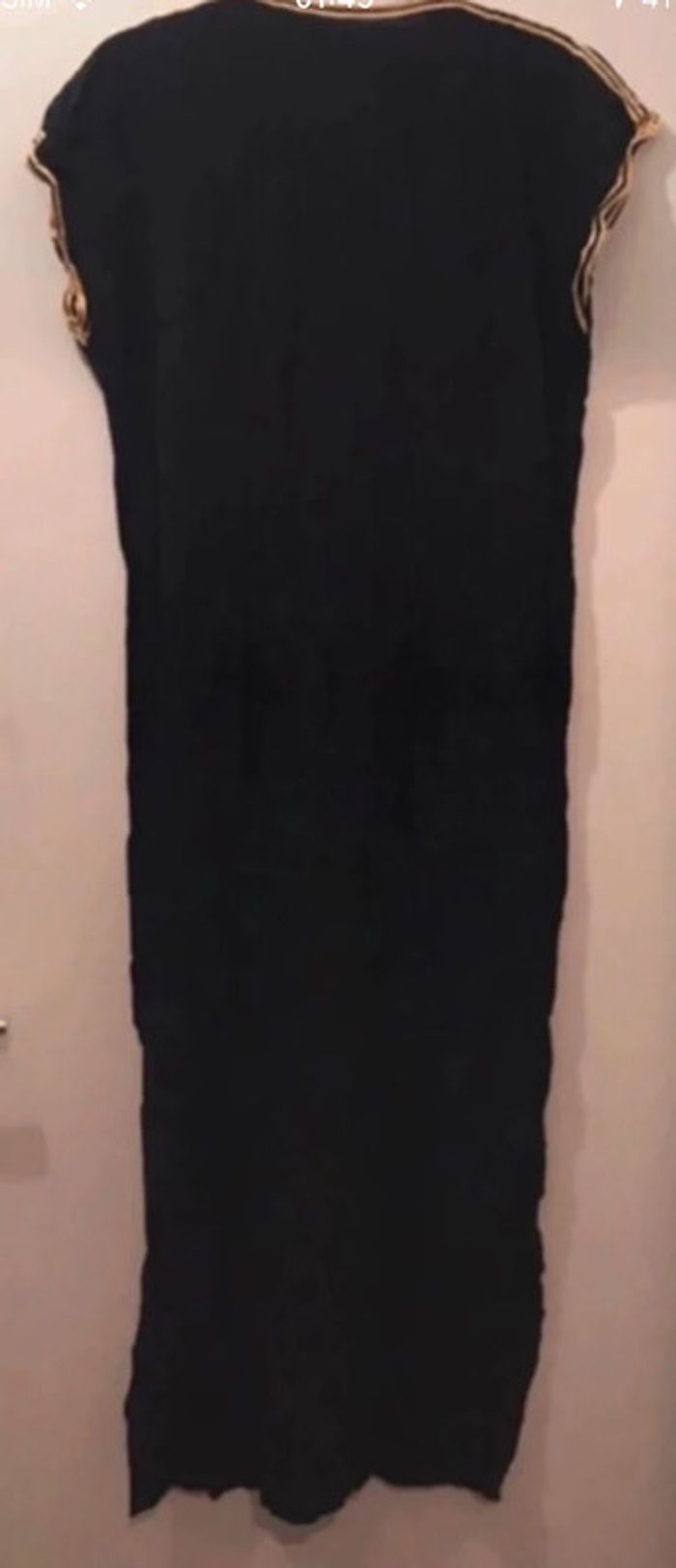 Robe femme été longue orientale sans manches noir dorée taille XL - photo numéro 2