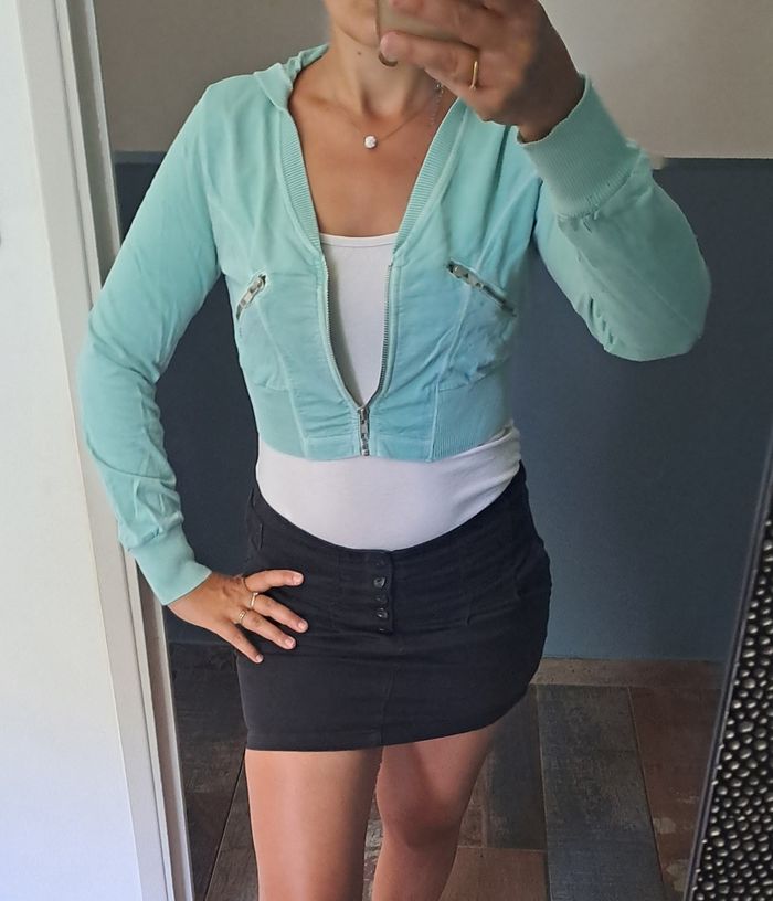Veste courte femmes colorie menthe H&M taille 38 - photo numéro 5