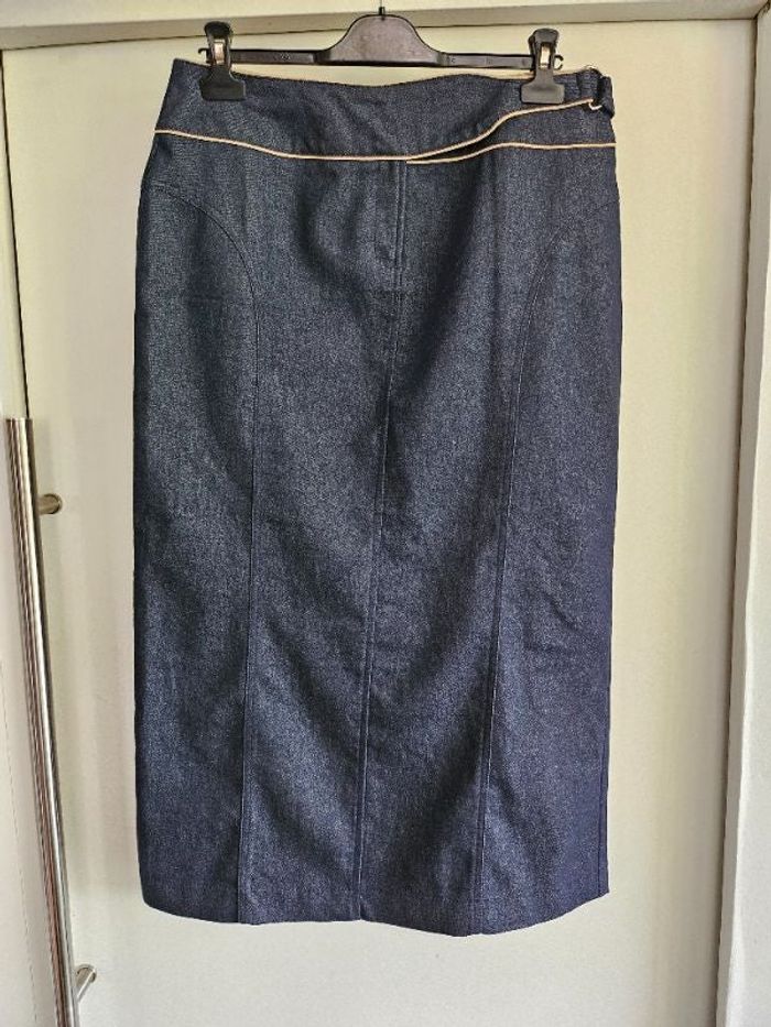 Jupe en jean longue pur et simple T 44