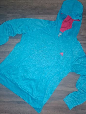 Veste full zip adidas bleu et rose