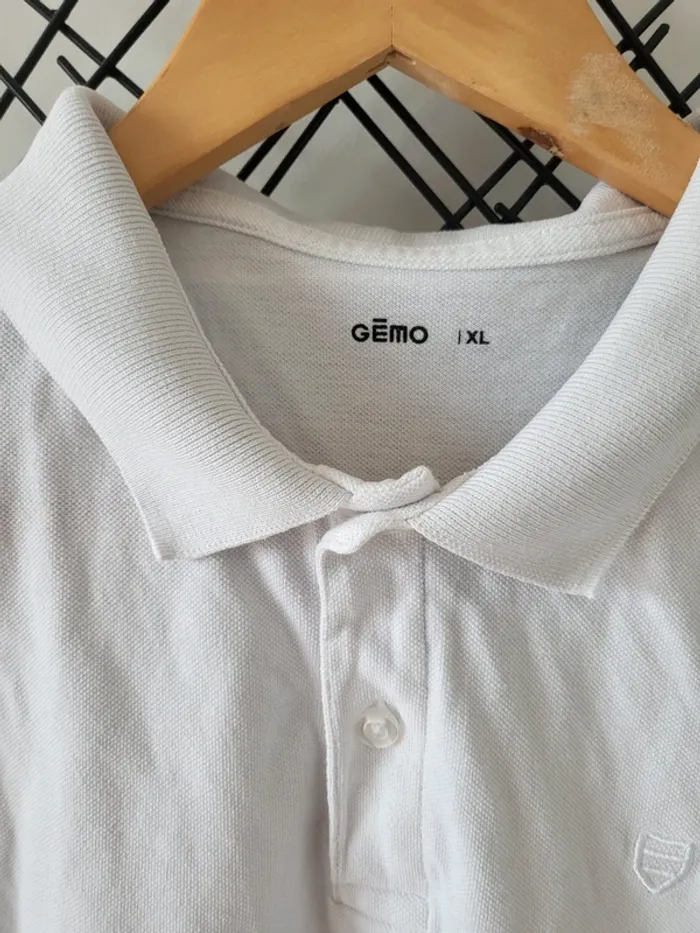Polo XL manches courtes Gemo blanc - photo numéro 3