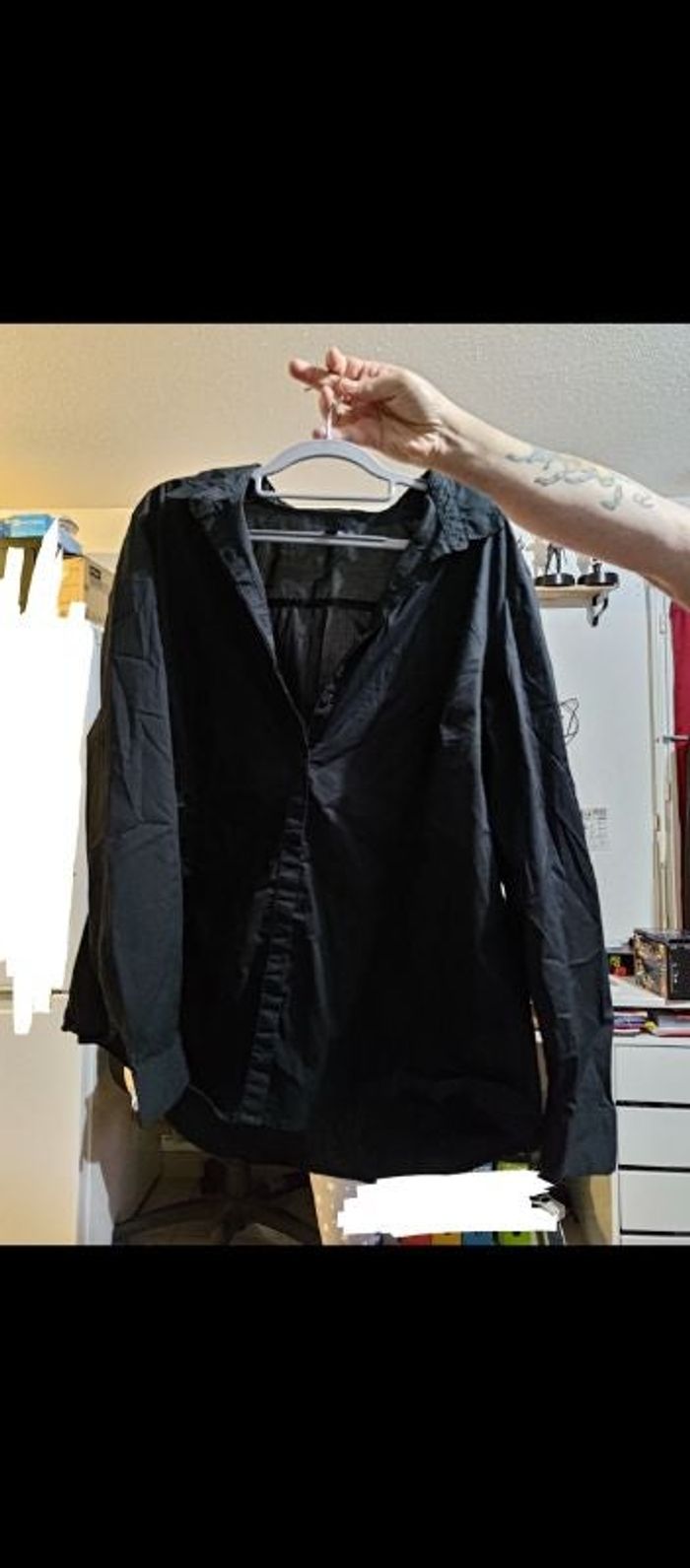 Chemise noire, Kiabi, taille 46