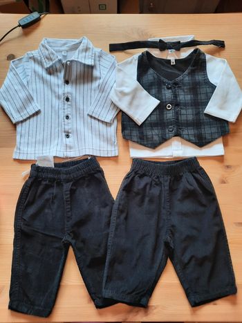 Lot 2 ensembles de cérémonie garçon 3 mois sans marque