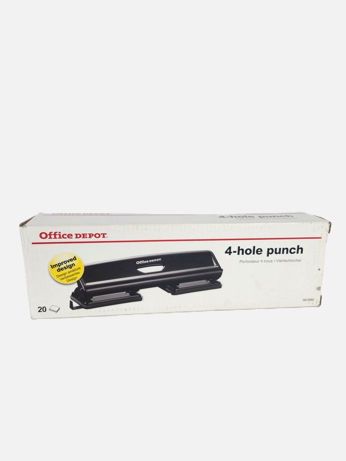Perforatrice 4 Trous Office Depot - Base Anti-Dérapante - 20 Feuilles Max - photo numéro 5