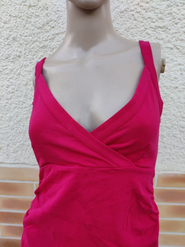 Robe été femme enceinte rose  taille S H&M mama vintage - photo numéro 7