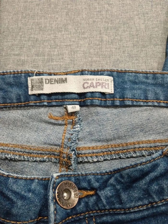 C58 Bermuda jeans bleu Capri 40 - photo numéro 3