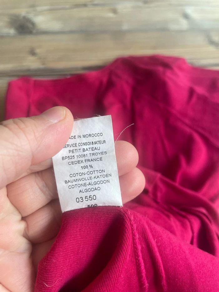 Ter Shirt basique petit bateau framboise 14 ans - photo numéro 5