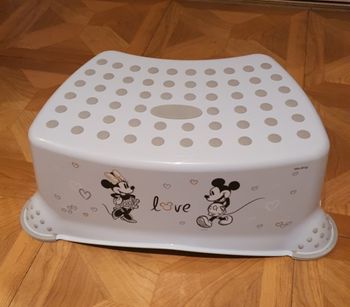 Marchepied Mickey et Minnie bleu ciel