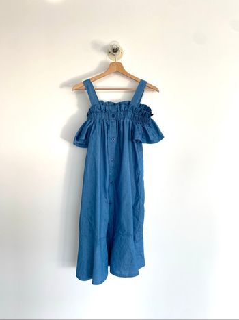 Robe bleue épaules  dénudées »boutique indépendante « 14 ans