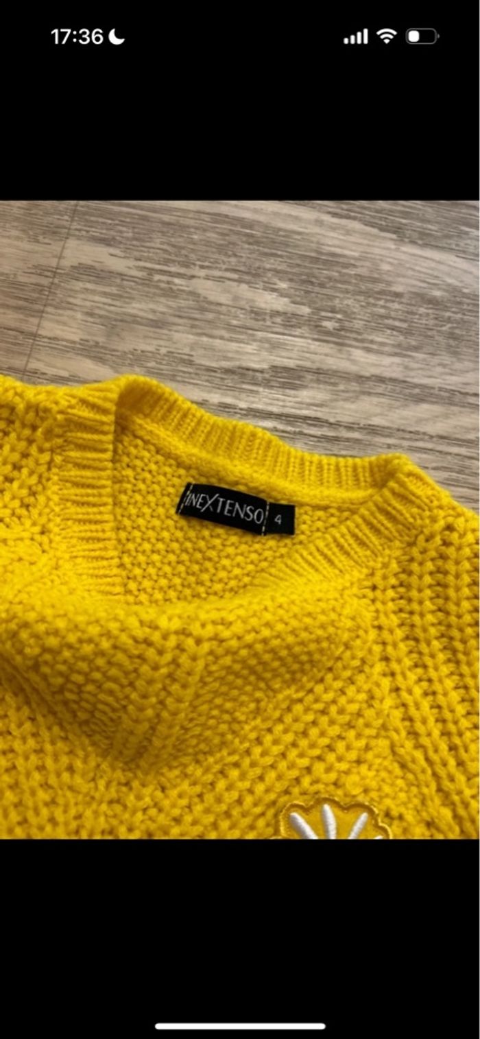 Pull fille jaune - photo numéro 2
