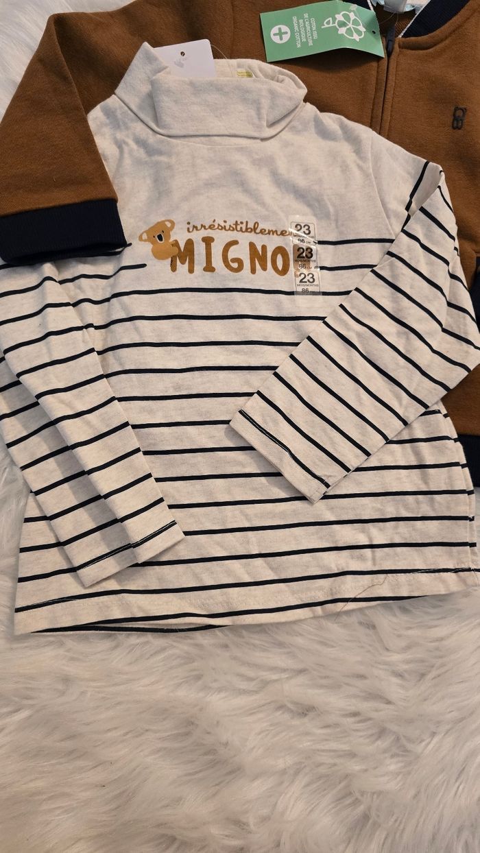 NEUFS (NON PORTÉS)🥰🤩🏷👍 sweat et sous pull 23 mois garçon🏷🥰🤩😍💙 - photo numéro 3