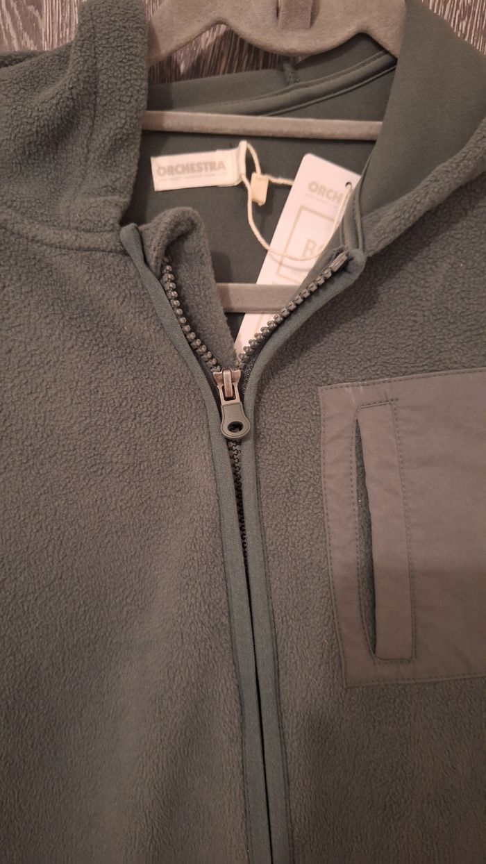 Veste polaire à capuche vert - photo numéro 5