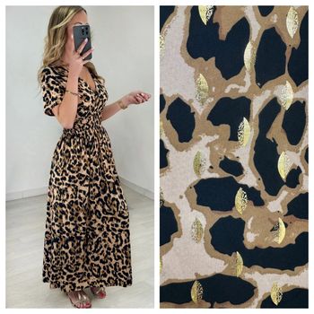 Robe longue léopard