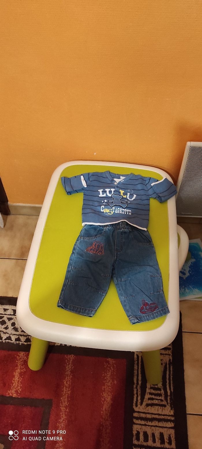 Ensemble pull lulu castagnette et jean 6 mois