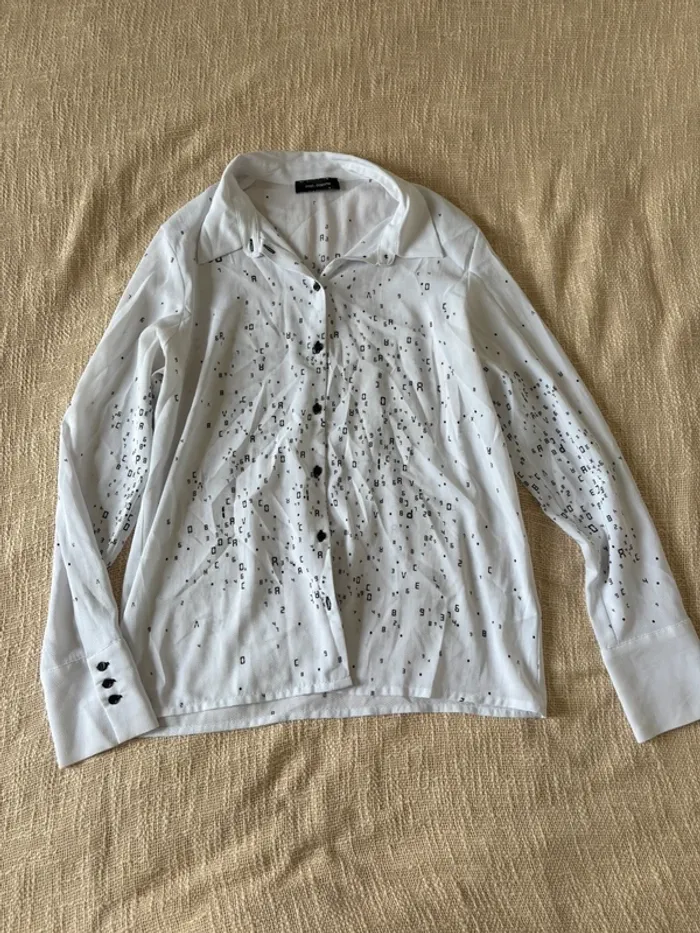 Chemise Cop Copine - Taille 36 blanche et noir