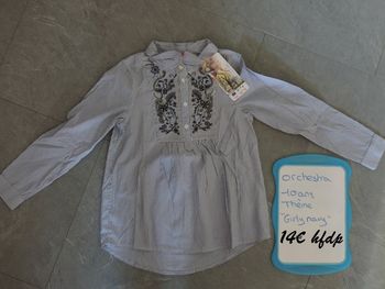 chemisier orchestra thème "girly navy" 10 ans