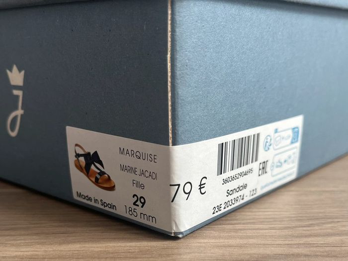 Sandales nu-pieds en cuir avec fermeture à bride Jacadi P-29 - photo numéro 4