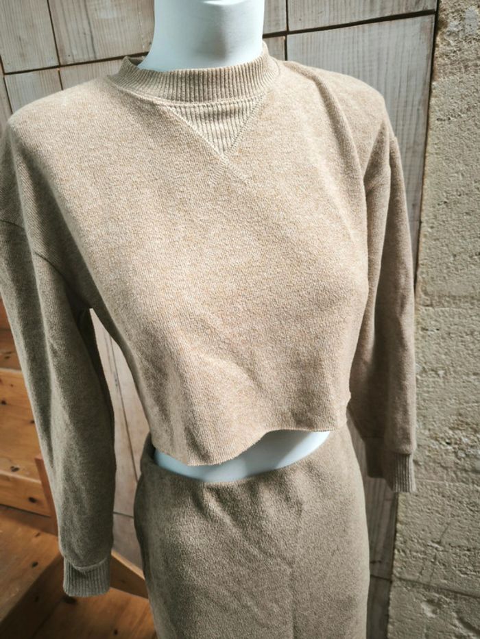 Ensemble jupe et haut court Zara taille 36 - photo numéro 2