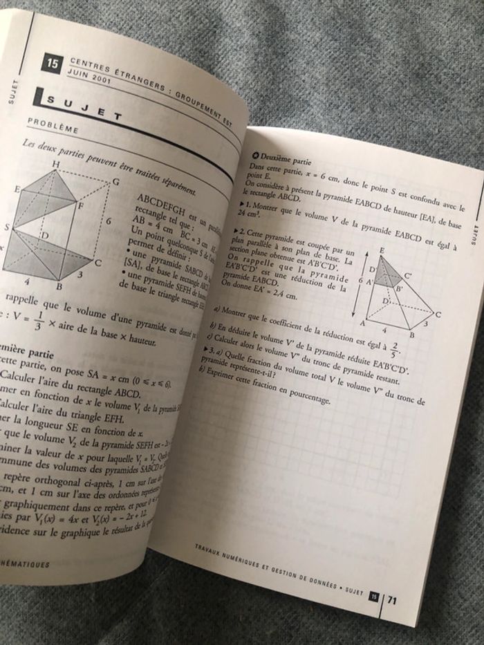 Annabrevet mathématiques 2002 Hatier - photo numéro 3