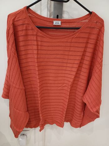 Haut orange ajouré XL