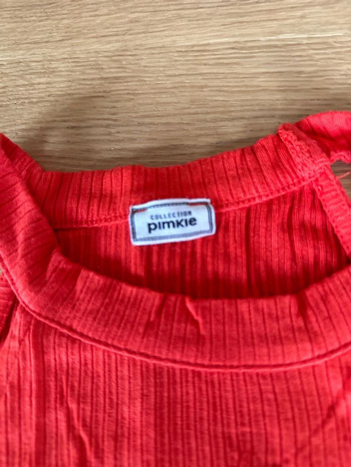 Top côtelé corail - photo numéro 2