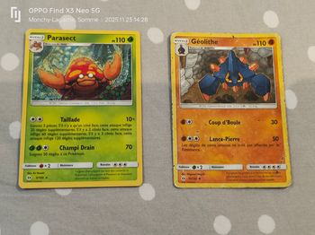 2 cartes Pokémon niveau 1 2017