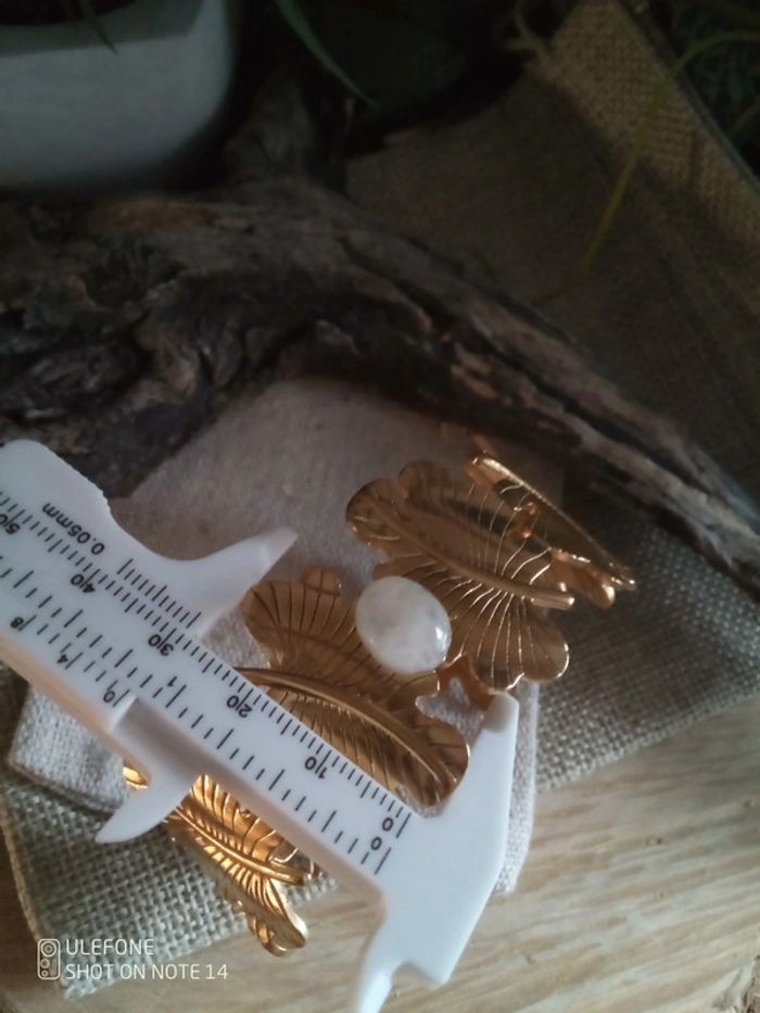 Bracelet bohème acier et pierre de lune - photo numéro 4