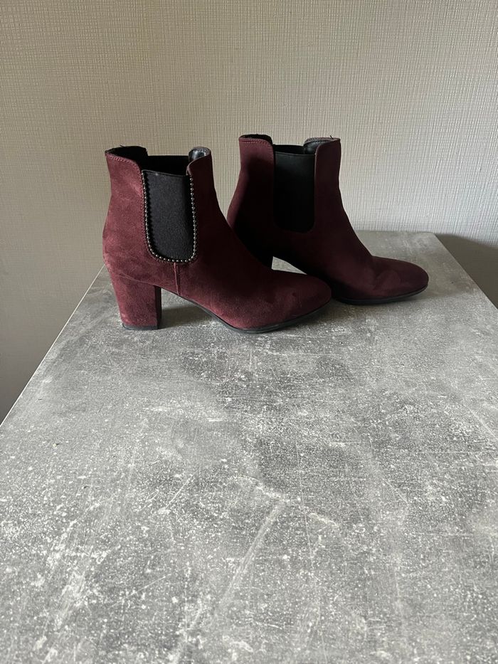 Bottines bordeaux - photo numéro 3
