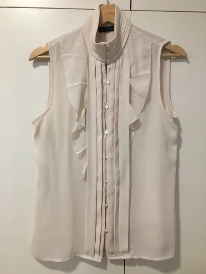 Blouse sans manche rose poudré Zara