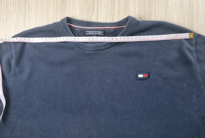 Pull col rond bleue Tommy Hilfiger Homme Taille M - photo numéro 6
