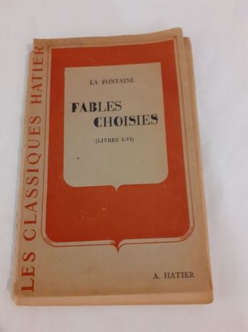 Livre fables choisies La Fontaine vintage