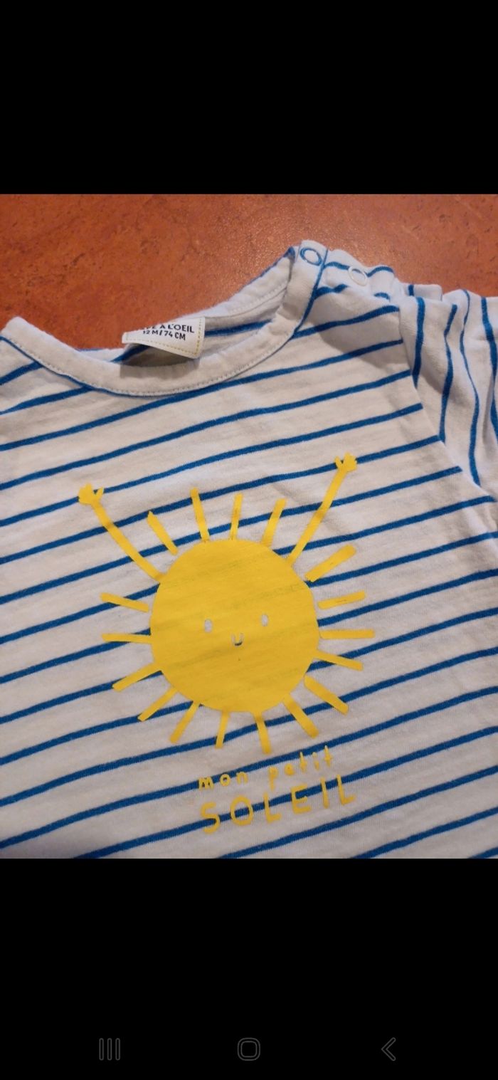 T.shirt bébé taille 12 mois - photo numéro 2