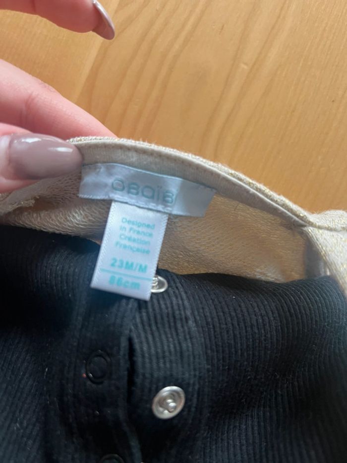 Ensemble sous pull + salopette 23 mois fille - photo numéro 3