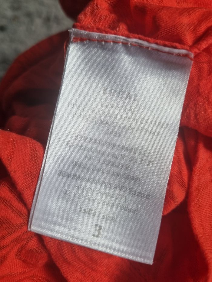Blouse rouge transparent à motifs taille 3 - photo numéro 7