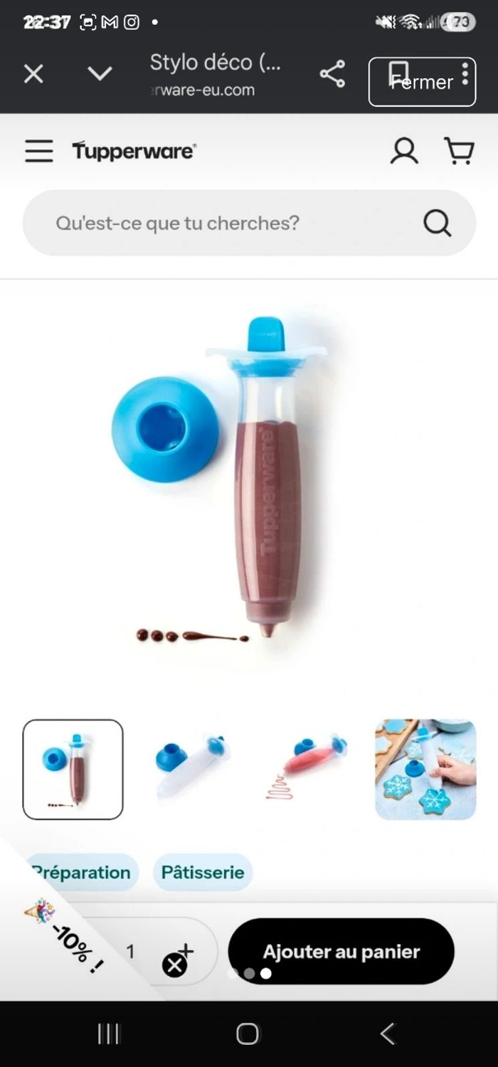 Stylo pâtisserie Tupperware - photo numéro 3