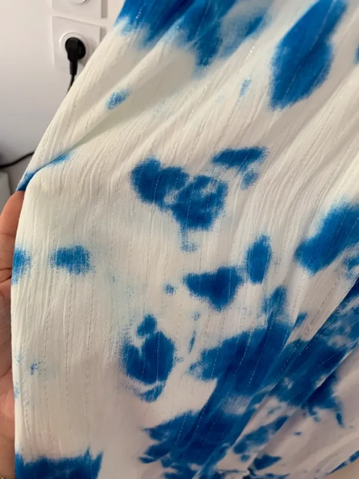 Robe dos nus blanche et bleu Goa taille L - photo numéro 2