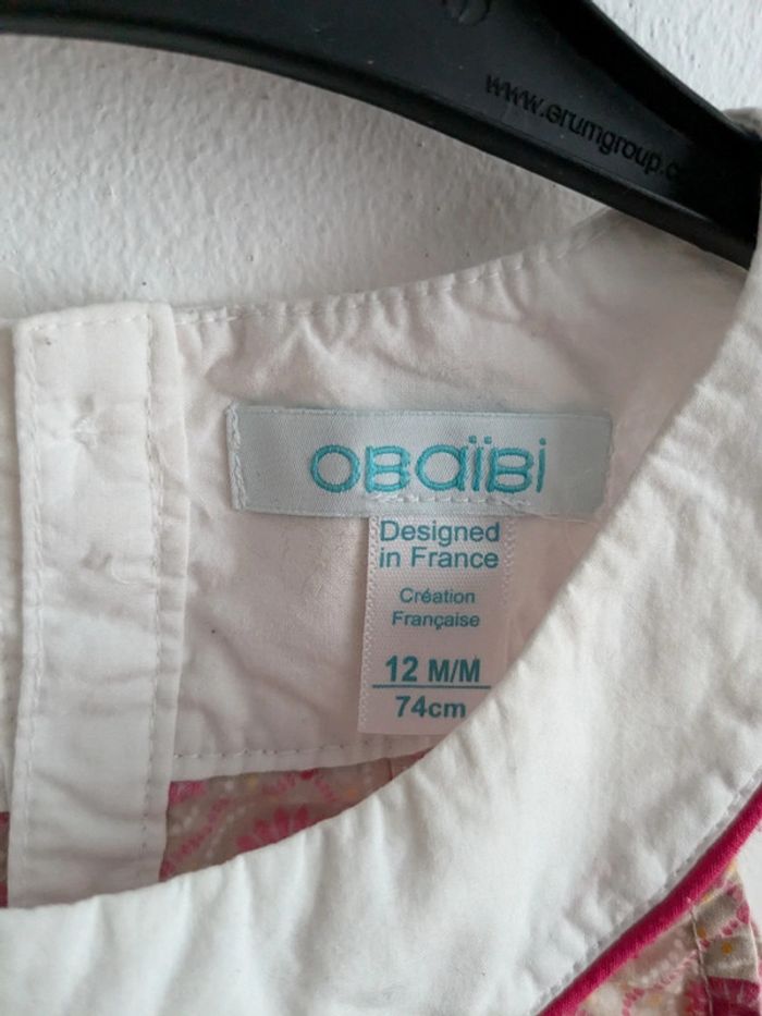 Robe obaibi 12 mois rose à fleurs - photo numéro 3