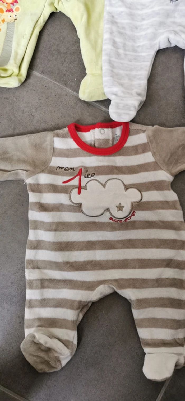 Lot de 5 babygros taille naissance - photo numéro 2