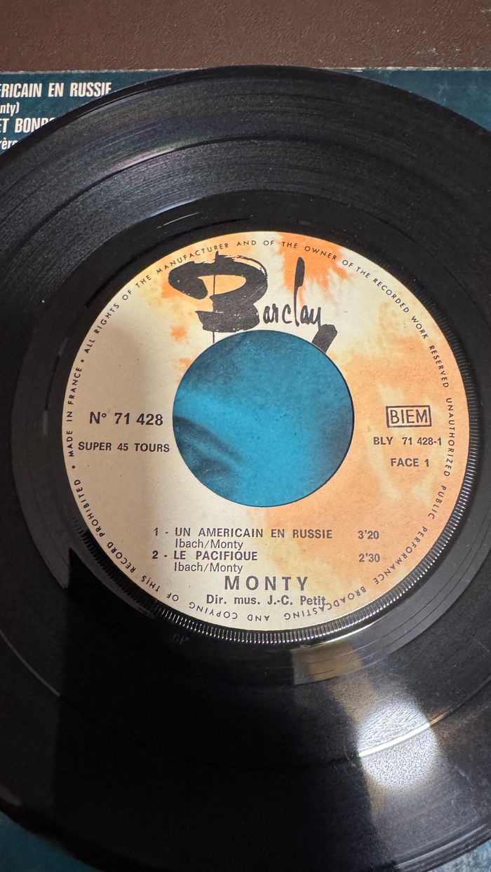 Vinyle 45 Tours, Monty – Fleurs Et Bonbons - photo numéro 6