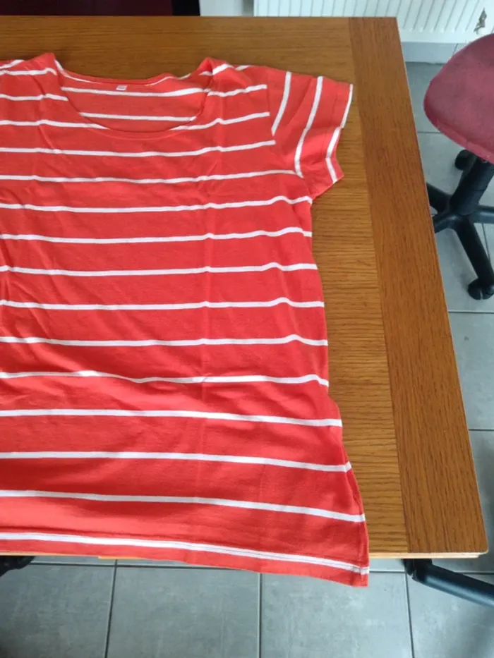 Maillot orange et blanc - photo numéro 2