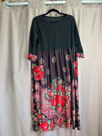 Robe longue fleurie bohème – Taille XL