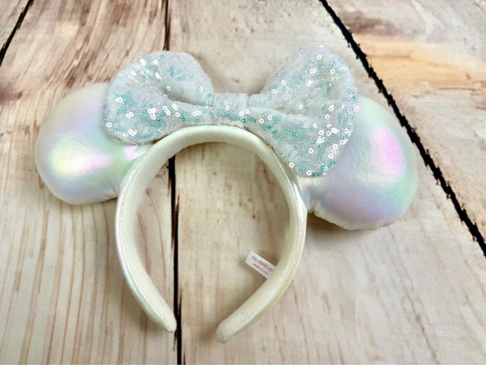 Ears (serre tête) oreilles de Minnie irrisé brodées noeud à sequins Tokyo Disneyland - photo numéro 9