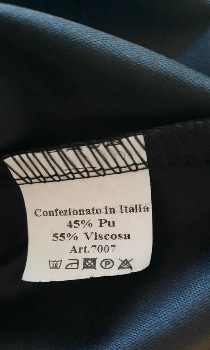 Robe noire similicuir manches longues taille 36 Made In Italy - photo numéro 5