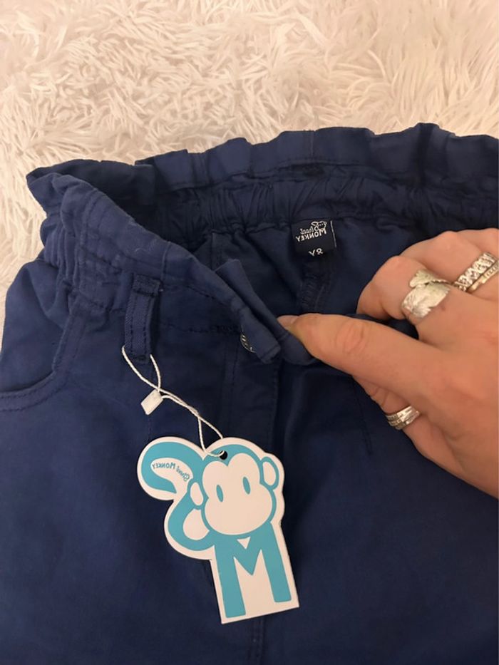 Pantalon bleu 7/8eme 8 ans fille neuf - photo numéro 5