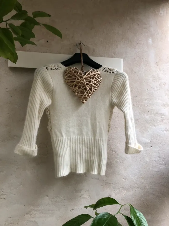 Gilet Mango Angora et laine S neuf - photo numéro 2