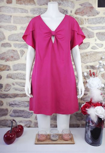 Robe d été noeud torsadé élégance rose fushia Femme Taille 54 marque Asos 🪷 